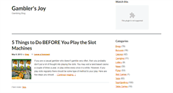 Desktop Screenshot of gamblersjoy.com
